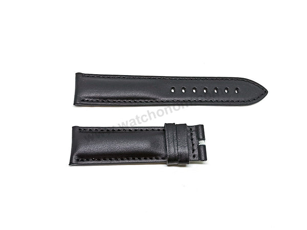 Fossil FS5452 , FS6016 , FS6023 Neutra - BQ2129 , BQ2283 Flynn - Fits with 22mm Black Genuine Leather Replacement Watch Band Strap