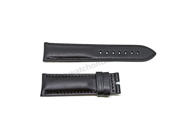 Fossil Grant ME3053 , FS4812 , FS5342 , FS5272 , FS4919 - Fits with 22mm Black Genuine Leather Replacement Watch Band Strap