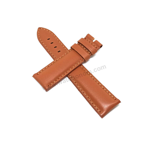 Fossil FS4918 , FS5241 , FS5343 , FS5210 , ME1161 , ME3140 , FS5184 Grant - Fits with 22mm Light Brown / Tan Genuine Leather Replacement Watch Band Strap