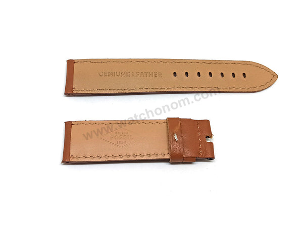 Fossil FS5512 , FS5582 , ME3161 , FTW1178 , FTW7026 Neutra - Fits with 22mm Light Brown / Tan Genuine Leather Replacement Watch Band Strap