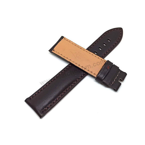 Fossil FS5849 , FS5551 , FS5557 , FS5439 , FS5306 , FS5440 Minimalist - Fits with 22mm Dark Brown Genuine Leather Replacement Watch Band Strap