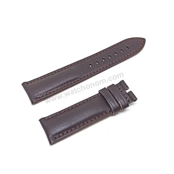 Fossil FS5905 , FS5868 , ME1169 , FS5408 , FS5380 , FS6022 , FS6024 , FS6012 Neutra - Fits with 22mm Dark Brown Genuine Leather Replacement Watch Band Strap