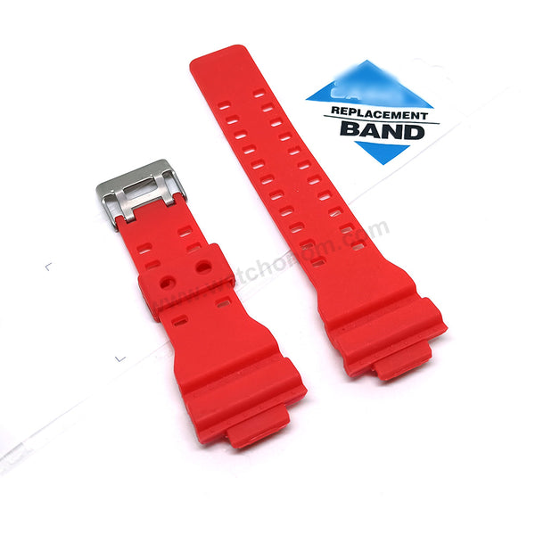 Fits/For Casio G-Shock GA-100/110/120/150/200/300/400/700 RED Rubber Replacement Watch Band Strap