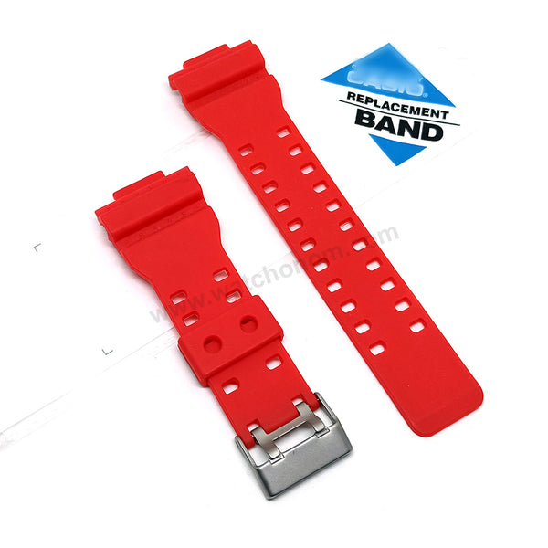 Fits/For Casio G-Shock GA-100/110/120/150/200/300/400/700 RED Rubber Replacement Watch Band Strap