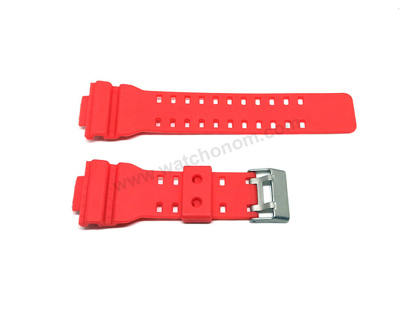 Fits/For Casio G-Shock GA-100/110/120/150/200/300/400/700 RED Rubber Replacement Watch Band Strap