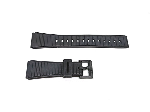 Fits/For Casio DataBank DBC-60 , DBC-61 , DBC-62 , DBC-80 , DBX-102 , DCC-32 , SDB-610 - 22mm Black Rubber Replacement Watch Band Strap