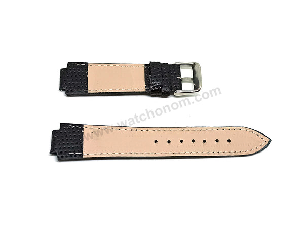 Fits/For Casio Edifice EF-101 , EF-111 - 13mm Black Genuine Leather Replacement Watch Band Strap