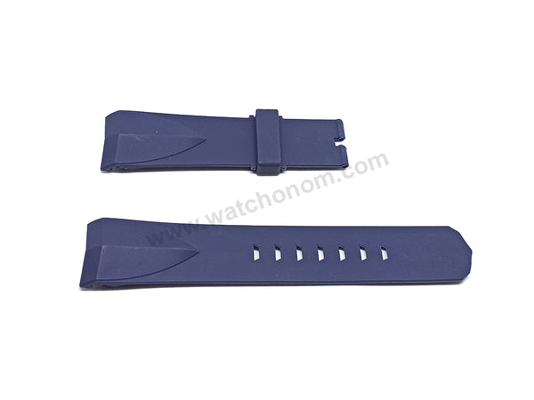 Fits/For Corum Admiral's Cup - 22mm Navy Blue Rubber Silicone Replacement Watch Band Strap