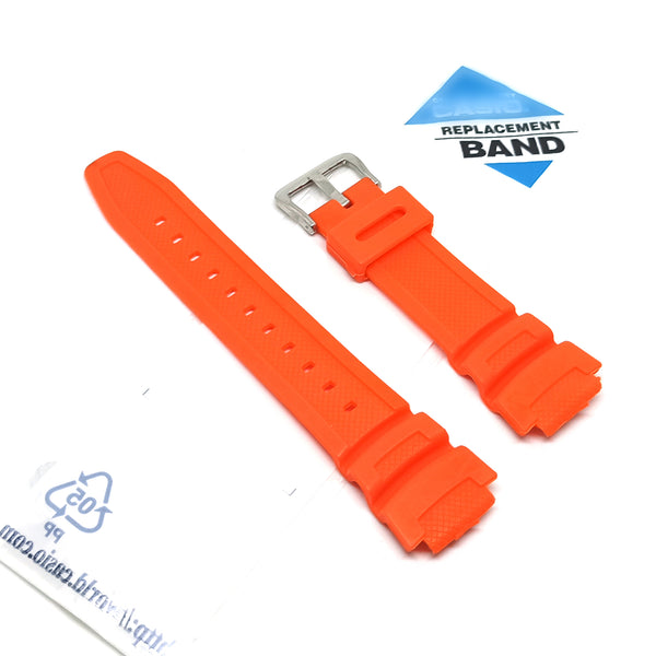 Strap for Casio G-Shock AQ-S810W/S800W AE-1000W 1200 SGW-400H/300H/500H W-735H W-216H Rubber Silicone Orange Watch Band Bracelet 18mm