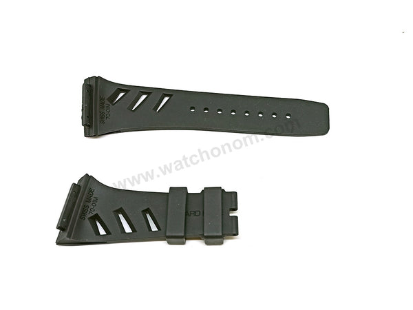 Fits/For Richard Mille RM 70-01 Tourbillon Alain Prost - 22mm Black Rubber Replacement Watch Band Strap