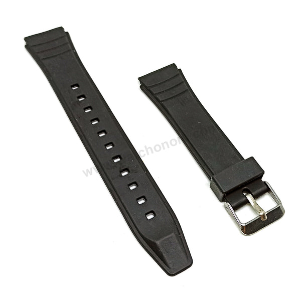 2x SETS Black Rubber Watch Bands Straps Belts Fits with Casio AW-49H , AW-49HE