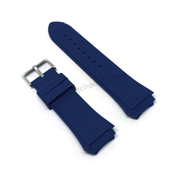 Fits/For Guess Rigor W0247G3 , W0248G5 - 22mm Navy Blue Rubber Silicone Replacement Watch Band Strap Belt