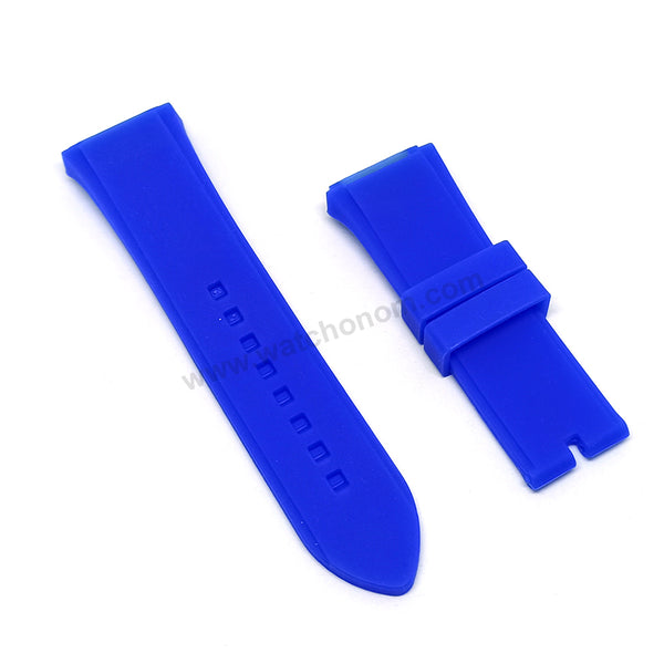 Fits/For Guess Rigor W0248G5 , W0247G3 - 22mm Summer Light Blue Rubber Silicone Replacement Watch Band Strap Belt