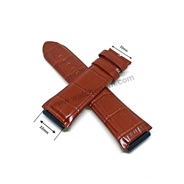 Fits/For Guess Rigor W0040G8 - 22mm Light Brown Genuine Leather Replacement Watch Band Strap Belt