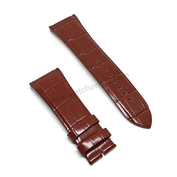 Fits/For Guess Rigor W0040G8 - 22mm Light Brown Genuine Leather Replacement Watch Band Strap Belt