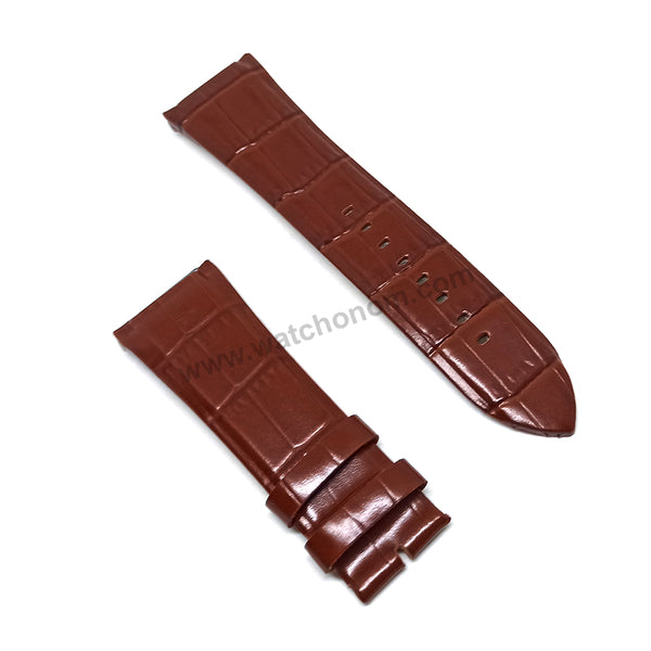 Fits/For Guess Rigor W0040G8 - 22mm Light Brown Genuine Leather Replacement Watch Band Strap Belt