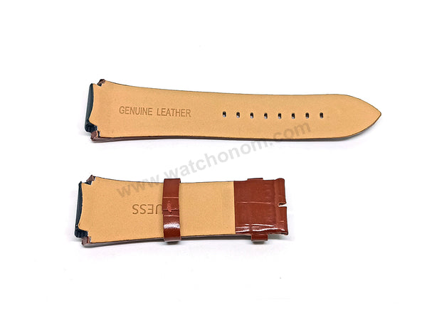 Fits/For Guess Rigor W0040G8 - 22mm Light Brown Genuine Leather Replacement Watch Band Strap Belt