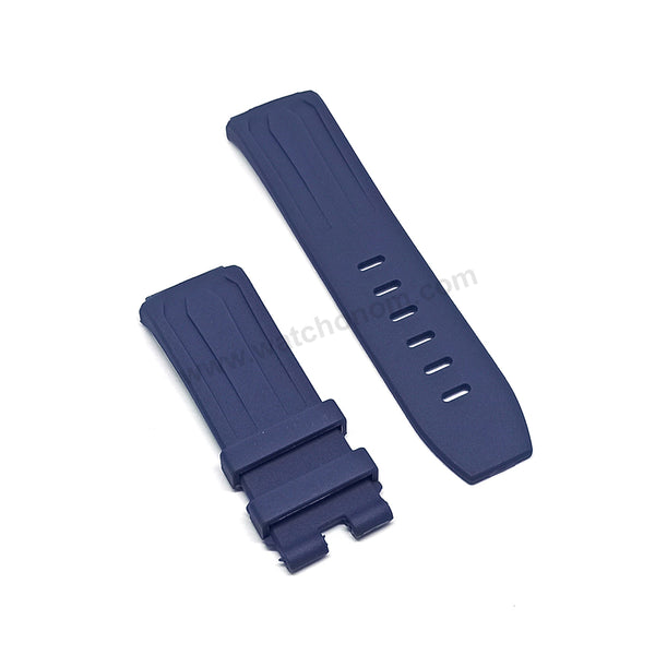 26mm Navy Blue Rubber Silicone Screw mount Lug Replacement Watch Band Strap Compatible with AP Audemars Piquet Royal Oak OFFSHORE 26560IO , 26577TI , 26221FT