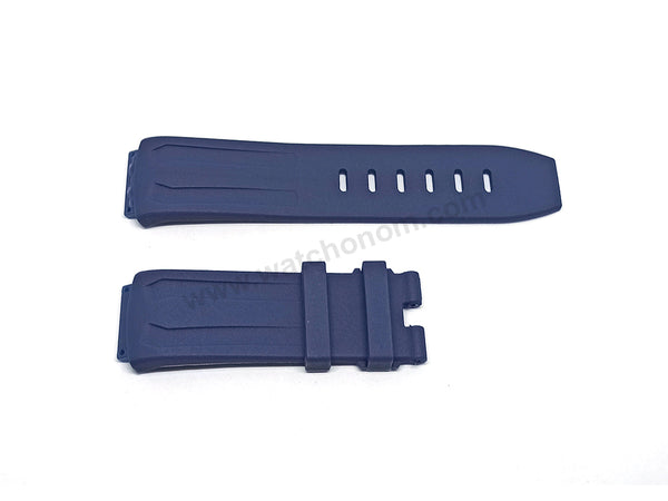 26mm Navy Blue Rubber Silicone Screw mount Lug Replacement Watch Band Strap Compatible with AP Audemars Piquet Royal Oak OFFSHORE 26560IO , 26577TI , 26221FT