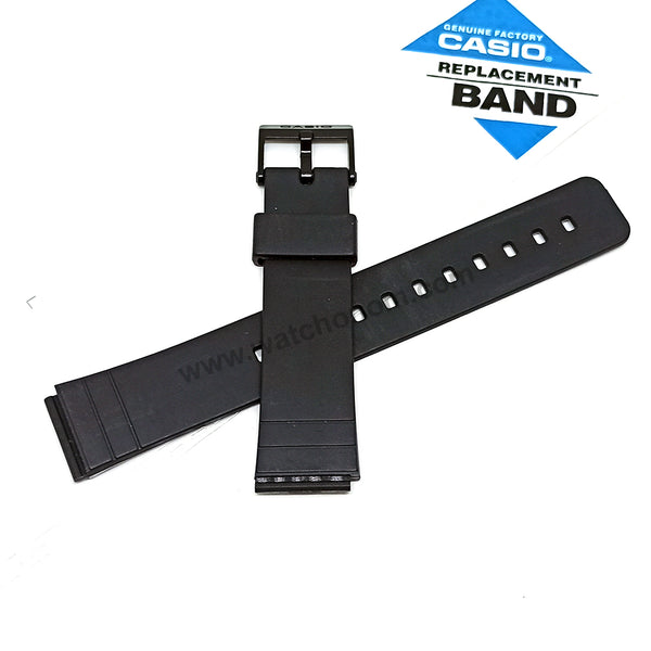 Genuine Casio MQ-55 , MQ-56 fits/for Authentic 17mm Black Rubber Replacement Watch Band Strap Belt