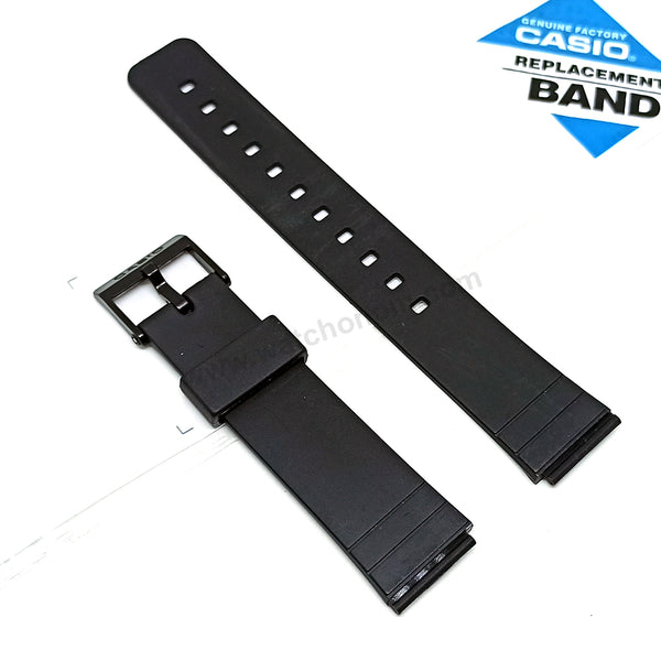 Genuine Casio MQ-55 , MQ-56 fits/for Authentic 17mm Black Rubber Replacement Watch Band Strap Belt