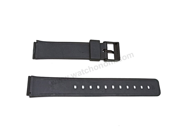 Genuine Casio MQ-55 , MQ-56 fits/for Authentic 17mm Black Rubber Replacement Watch Band Strap Belt