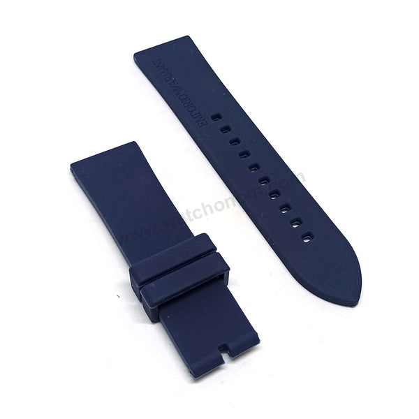 Fits/For Emporio Armani Connected ART3009 , ART3032 - 22mm Navy Blue Rubber Silicone Replacement Watch Band Strap Belt