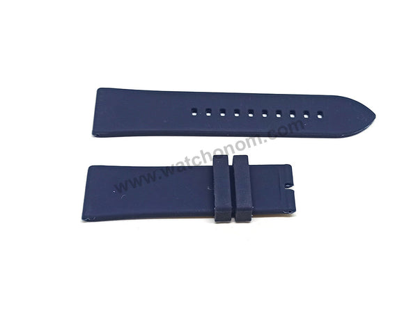 Fits/For Emporio Armani Connected ART3009 , ART3032 - 22mm Navy Blue Rubber Silicone Replacement Watch Band Strap Belt