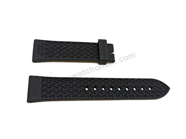 Fits/For Emporio Armani AR0548 , AR0584 , AR0593 , AR0595 - 23mm Black Rubber Silicone Replacement Watch Band Strap Belt