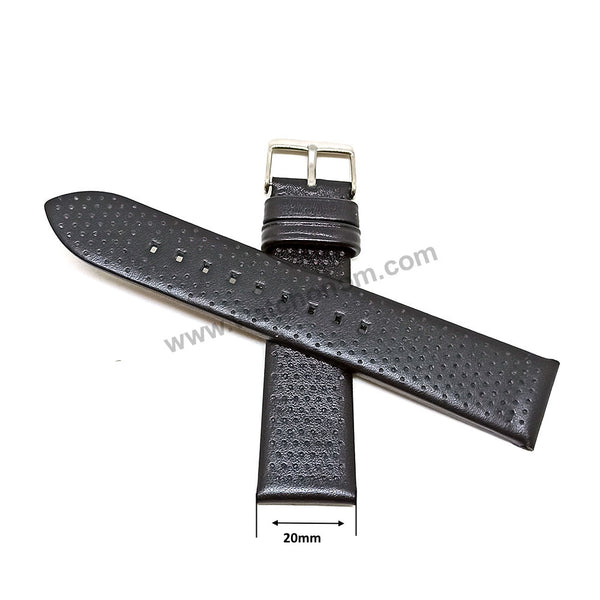 Fits/For Emporio Armani Luigi AR1737 , AR1732 , AR1733 - 20mm Black Leather Replacement Watch Band Strap Belt