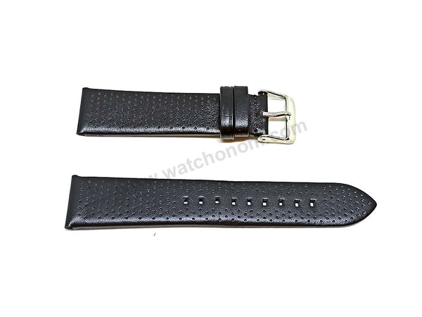 Fits/For Timex TW2R80000 , TW2R80100 , TW2R79900 - Replacement Black Leather Watch Band Strap Belt