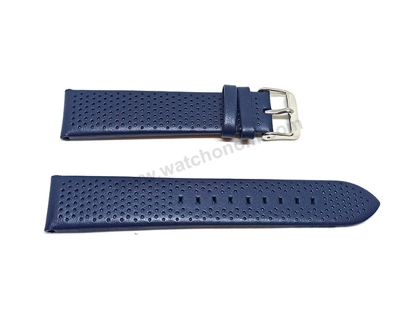 Fits/For Emporio Armani Luigi AR1736 , AR1731 - 20mm Navy Blue Leather Replacement Watch Band Strap Belt