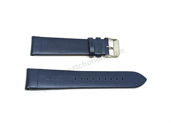 Fits/For Emporio Armani Luigi AR1736 , AR1731 - 20mm Navy Blue Leather Replacement Watch Band Strap Belt