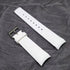 Authentic Nautica A09904G , A31504G , N19526 - 22mm White Rubber Silicone Curved End Replacement Watch Band Strap Belt