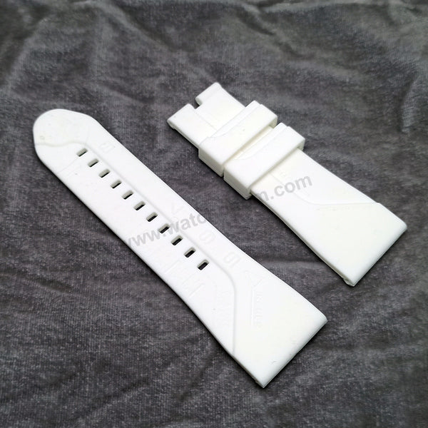 Fits/For Seven Friday Inches- 28mm White Silicone/Rubber Replacement Watch Band Strap Belt