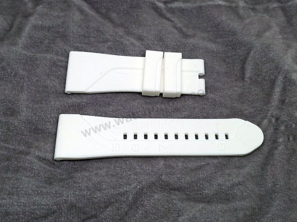 Fits/For Seven Friday Inches- 28mm White Silicone/Rubber Replacement Watch Band Strap Belt