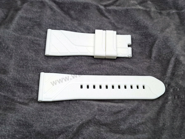 Fits/For Seven Friday Inches- 28mm White Silicone/Rubber Replacement Watch Band Strap Belt