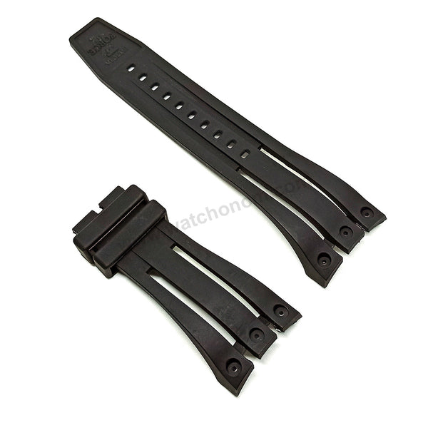 Fits/For Invicta I-Force 0832 , 0835 , 0836 , 0838 , 0839 - Black Rubber Replacement Watch Band Strap Belt