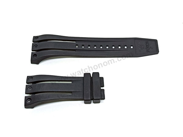 Fits/For Invicta I-Force 0832 , 0835 , 0836 , 0838 , 0839 - Black Rubber Replacement Watch Band Strap Belt