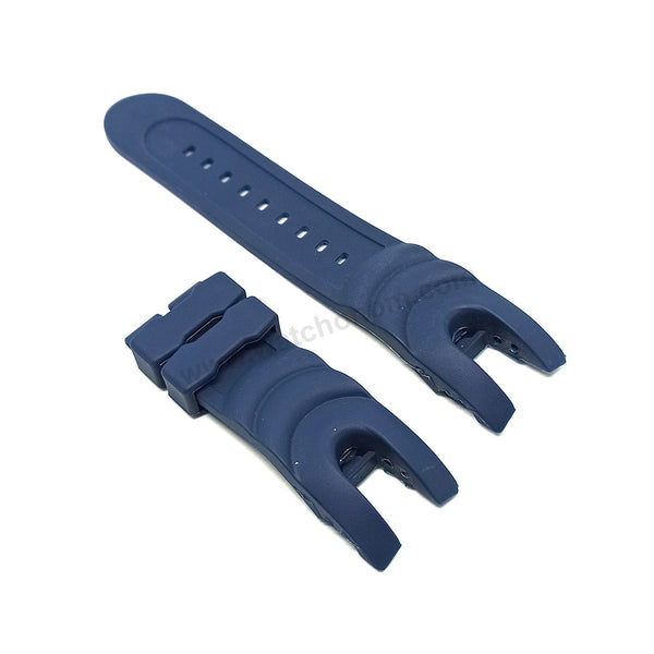 Fits/For Invicta Venom 1405 , 6111 , 6113 , 11853 - Navy Blue Rubber Replacement Watch Band Strap Belt