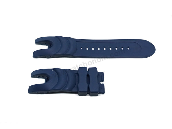 Fits/For Invicta Venom 14465 , 16156 , 19896 , 31102 - Navy Blue Rubber Replacement Watch Band Strap Belt