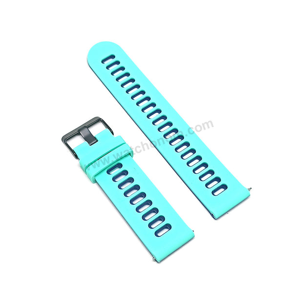 Fits/For Emporio Armani AR1949 Luigi  - 22mm Turquoise on Ocean Blue Rubber Silicone Replacement Watch Band Strap Belt