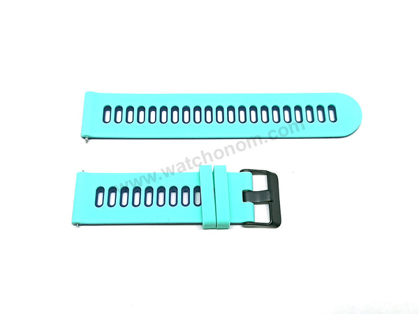 Fits/For Emporio Armani AR1949 Luigi  - 22mm Turquoise on Ocean Blue Rubber Silicone Replacement Watch Band Strap Belt