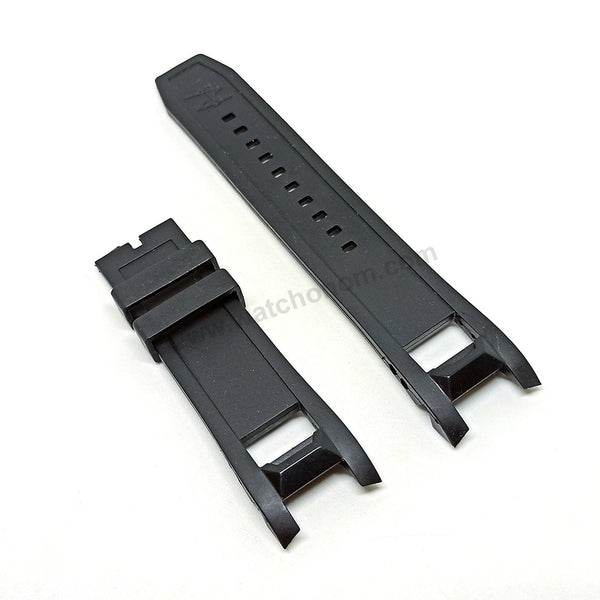 Fits/For Invicta Excursion 90056 , 90058 , 90059 , 90060 - Black Rubber Replacement Watch Band Strap Belt