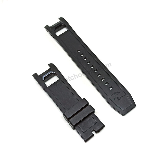 Fits/For Invicta Excursion 90056 , 90058 , 90059 , 90060 - Black Rubber Replacement Watch Band Strap Belt