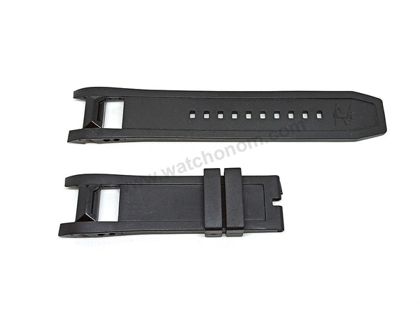 Fits/For Invicta Excursion 90056 , 90058 , 90059 , 90060 - Black Rubber Replacement Watch Band Strap Belt