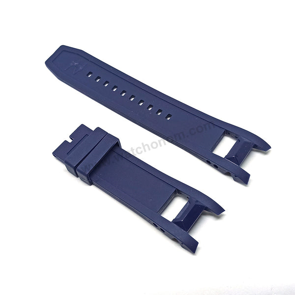 Fits/For Invicta Excursion 80615 , 80616 , 80617 , 80619 , 90057 - Navy Blue Rubber Replacement Watch Band Strap Belt