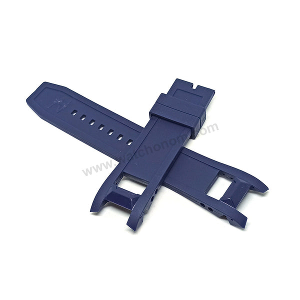 Fits/For Invicta Excursion 80615 , 80616 , 80617 , 80619 , 90057 - Navy Blue Rubber Replacement Watch Band Strap Belt