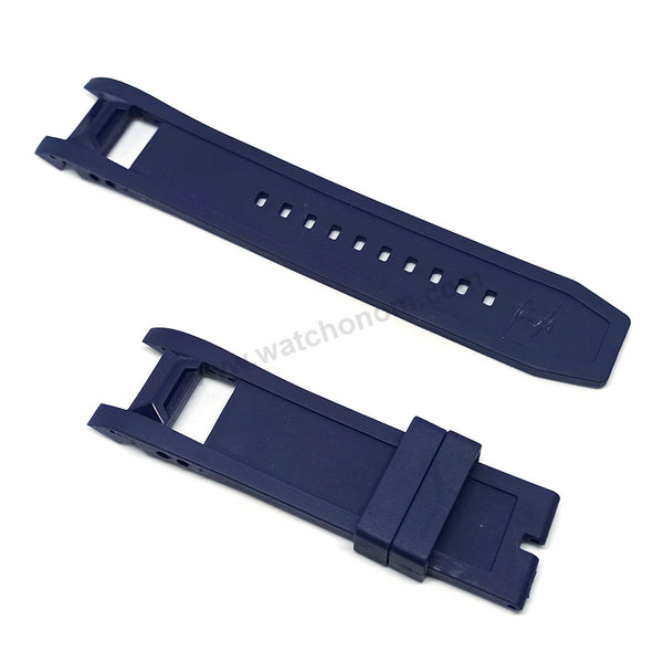 Fits/For Invicta Excursion 80615 , 80616 , 80617 , 80619 , 90057 - Navy Blue Rubber Replacement Watch Band Strap Belt