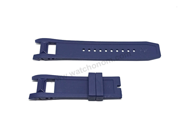 Fits/For Invicta Excursion 80615 , 80616 , 80617 , 80619 , 90057 - Navy Blue Rubber Replacement Watch Band Strap Belt